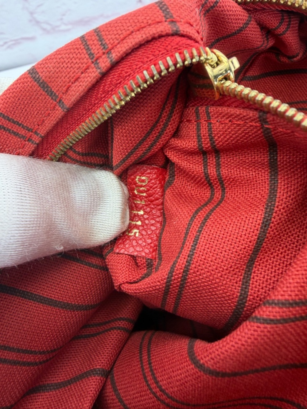 Authentic Louis Vuitton Red Empreinte Speedy 25 Handbag Shoulder Bag - Picture 12 of 15